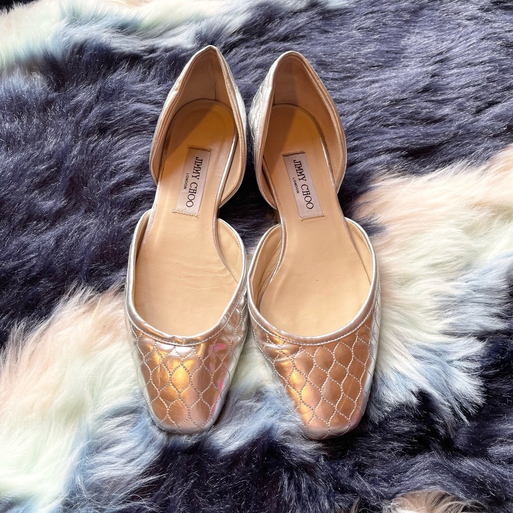 🔅Silver Jimmy CHOO Flats🔅